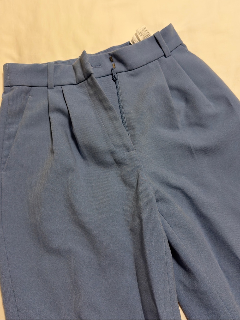 Abercrombie & Fitch Curve Love Sloane Tailored Wide Leg Pant - Broken Zipper